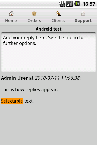 Viewing/Replying Ticket