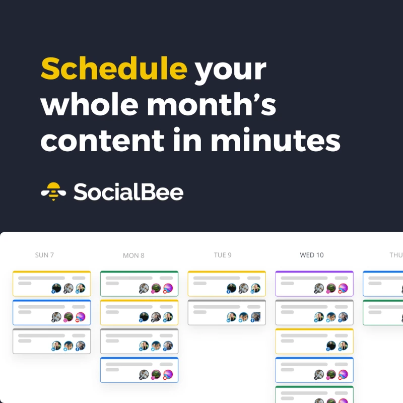 SocialBee Post Image: Schedule your whole month's content in minutes
