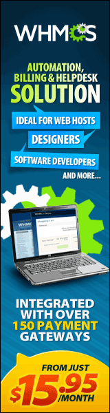 WHMCS is an all-in-one client management, billing & support solution for online businesses. Handling everything from signup to termination, WHMCS is a powerful business automation tool that puts you firmly in control