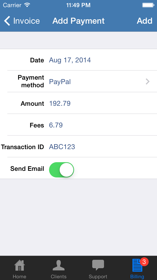 Add Payment